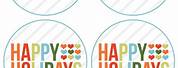 Happy Holidays Sticker Template