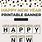 Happy New Year Banner Printable