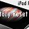 Hard Reset iPad