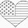 Heart Flag Coloring Page