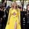 Heidi Klum Yellow Lace Dress