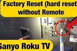How to Reset My Sanyo TV to Factory Settings