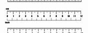 Images of a Ruler with Inches and Centimeters