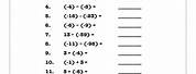 Integers Worksheets Printable with Answers