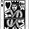 King of Hearts Card Black and White