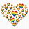 LGBT Rainbow Flag Hearts