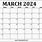 Large March Calendar