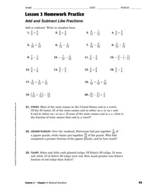 My homework lesson 4 equivalent fractions answer key picture