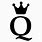 Letter Q with Crown