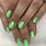 Light Green Gel Nails