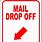 Mail Drop Off Sign