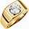 Men's Gold Diamond Solitaire Ring