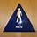 Men Restroom Sign Triangle