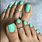Mint Green Toe Nails