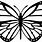 Monarch Butterfly Vector Black White