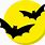 Moon and Bat Clip Art