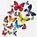 Multiple Butterflies Clip Art