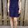 Navy Blue Dress with Red Shoes