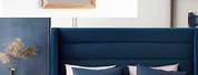 Navy Blue and Rose Gold Bedroom