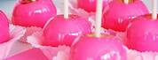 Neon Pink Candy Apples