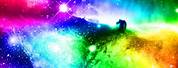 Neon Rainbow Galaxy Background