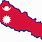 Nepal Map with Flag