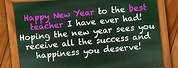 New Year Message for Teachers