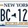 New York License Plate