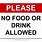 No Food or Drink Sign Free Printable
