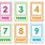 Number Flash Cards Template
