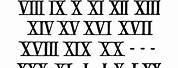 Old English Font Roman Numerals