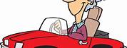 Old Lady Driving Cartoon