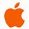 Orange Apple iPhone Logo