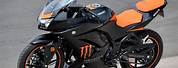 Orange Black Color Combination Motorcycle