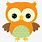 Orange Owl Cartoon