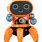 Orange Robot Toy