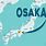 Osaka in World Map
