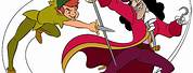Peter Pan and Captain Hook Clip Art
