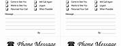 Phone Message Book Template