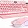 Pink Ergonomic Keyboard