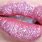 Pink Glitter Lipstick Lips