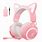 Pink Headphones with Cat Ears