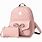 Pink Leather Backpack Purse