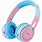 Pink and Blue Headphones