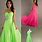 Pink and Lime Green Dresses