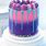Pink and Purple Birthday Cake