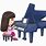 Playing the Piano Cartoon