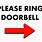 Please Ring Doorbell Sign