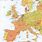 Printable Map of Western Europe