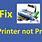 Printer Is Not Printing